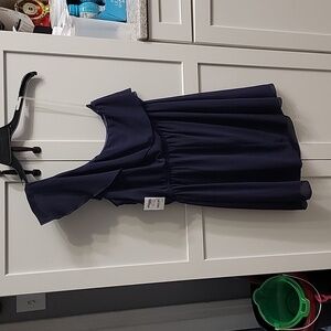 Ladies one shoulder navy blue dress size L